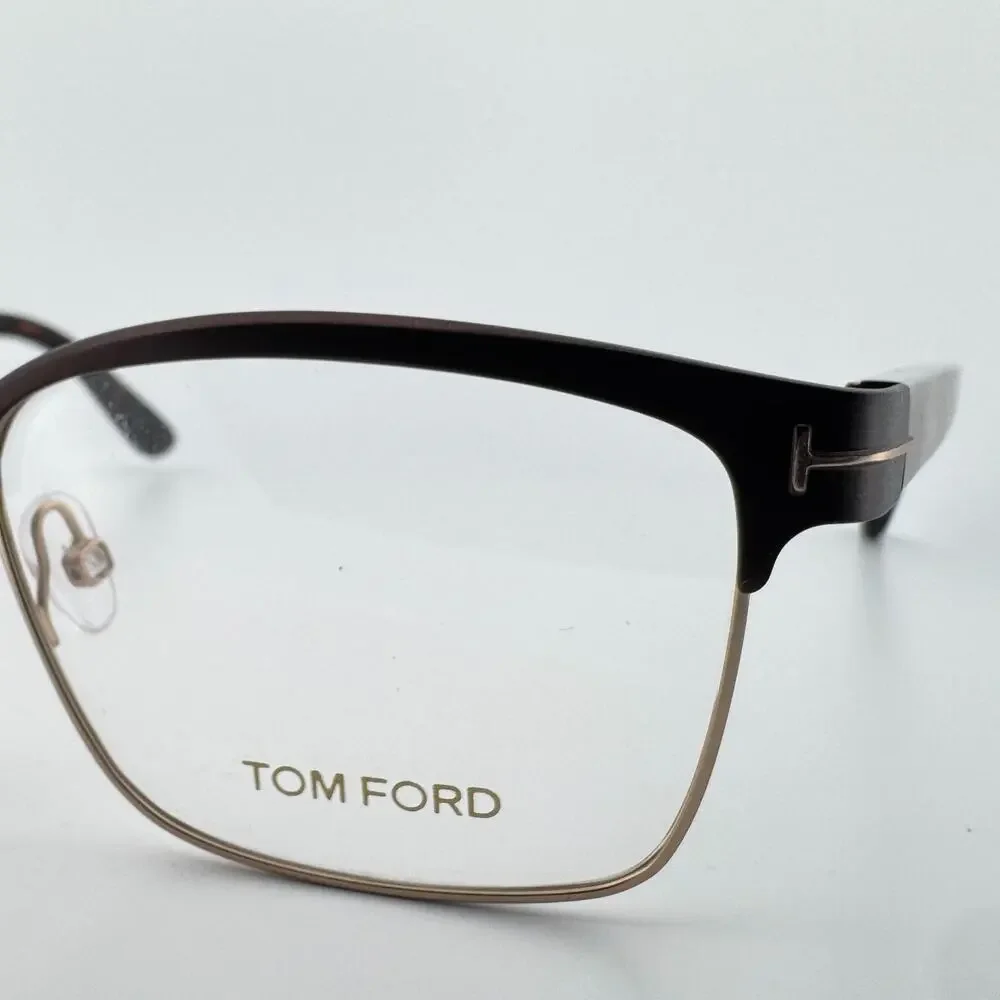 Tom Ford Eyeglass Frames TF5323 048 Dark Brown Square Blue Light Block 54mm